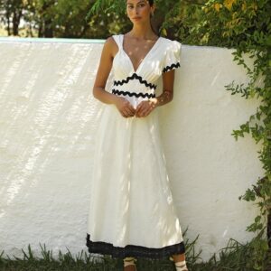 Vestido blanco y negro